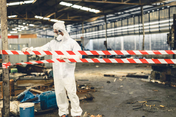 Professional Infectious Disease Decontamination technician working in Lawrence, NY